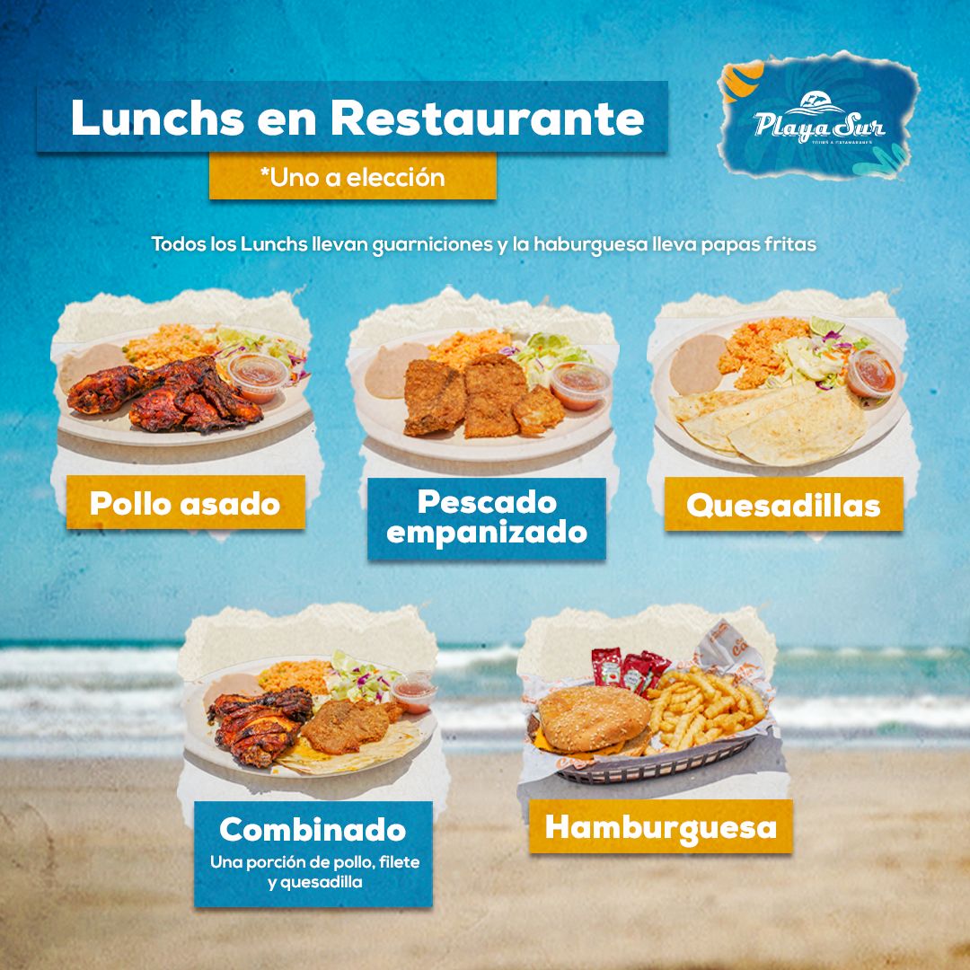Opciones de lunch del Restaurante Casa Cardón